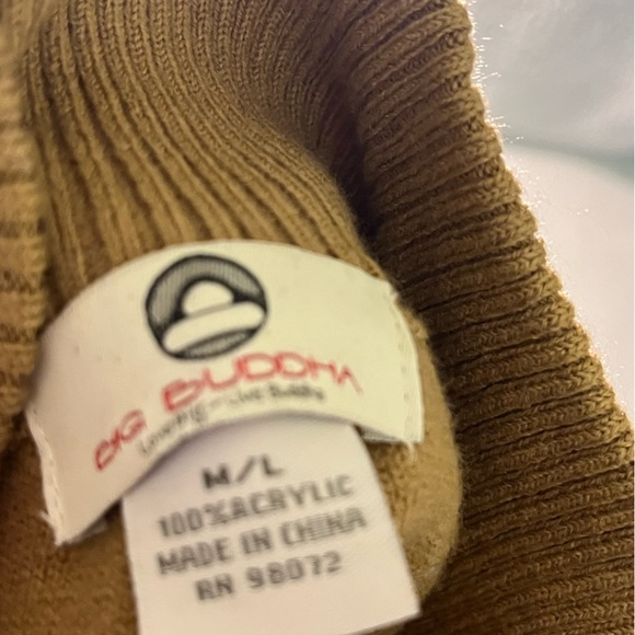 Big Buddha Women’s Camel Colored Sweater Style Pancho Size M/L - Picture 11 of 12